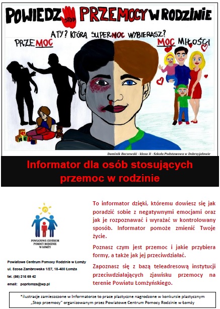 Informator PCPR w Łomży dla osób stosujących przemoc w rodzinie - edycja 2022