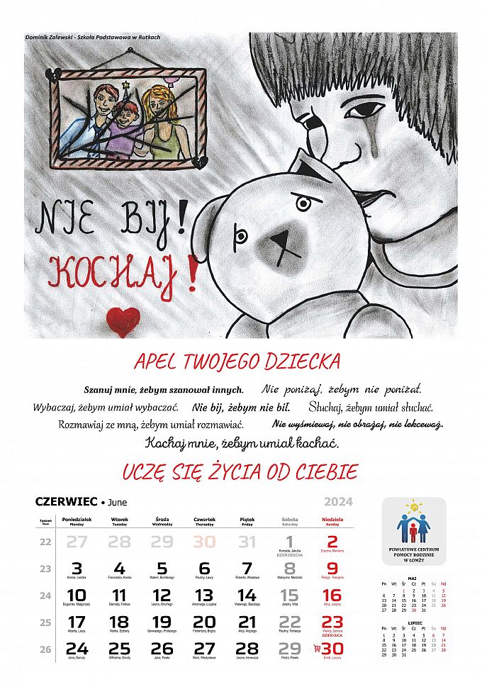 Kartka z kalendarza - Czerwiec 2024